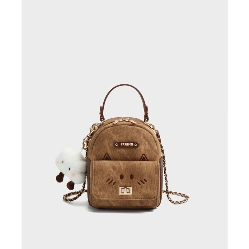 Ibrahimovic Gucci Корейская версия tide 2025 новый полый рюкзак из искусственной кожи с кисточками и заклепками, повседневная школьная сумка, водонепроницаемый рюкзак