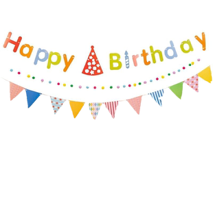 生日拉旗场景布置装饰男孩女孩条幅周岁横幅背景墙氛围道具蛋糕