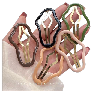 云朵碎发夹前额发夹女刘海卡子2024新款后脑勺发卡侧边bb夹子头饰