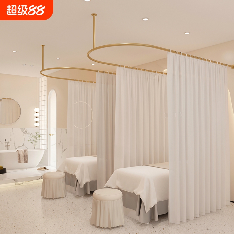 Wrought Iron U-Shaped Beauty Salon Wellness Center Therapy Bed Beauty Bed Partition Curtain Curtain Rod Cloth Track Bed Curtain Support Frame Wrought Iron U-Shaped Beauty Salon Wellness Center Therapy Bed Beauty Bed Partition Curtain Curtain Rod Cloth Track Bed Curtain Support Frame