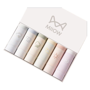 MiiOW/猫人内裤女生抑菌纯棉裆2024新款透气无痕不夹臀少女三角裤