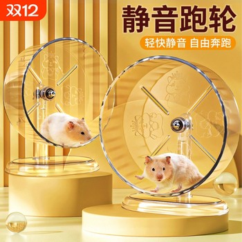 Hamster silent running wheel, non-slip, no foot jam, small pet toy, fully transparent dwarf mouse, golden bear supplies, treadmill