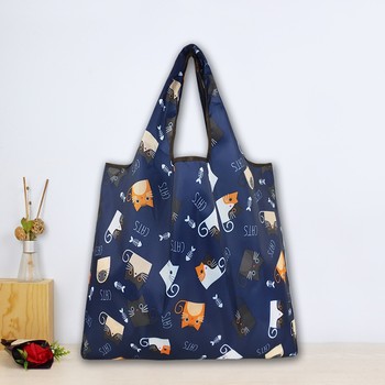 Medium-sized environmentally friendly bags shopping bags folding waterproof grocery bags portable shopping bags oxford cloth bags mommy storage bags