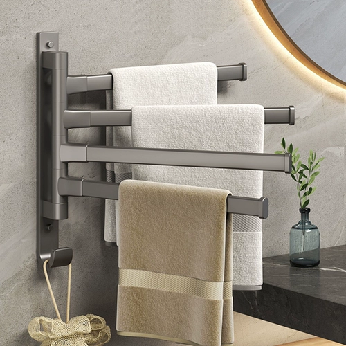 Вращающиеся стойки для полотенец для хранения туалета подвесная полка ванная комната угловые полотенца, переночные стержни, крючки, однодневные столбы