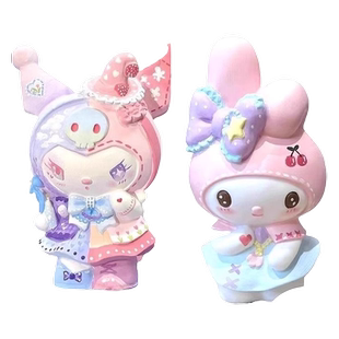 手工儿童石膏娃娃白胚涂色爆款库洛米公仔彩绘陶瓷存钱罐上色