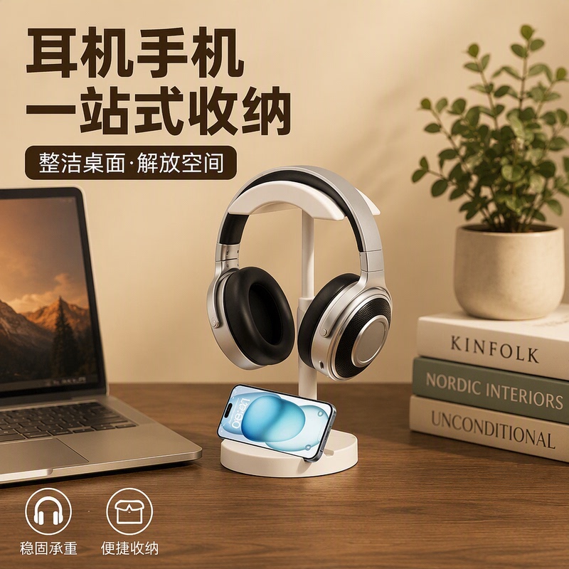 Headphone Stand, Headset Stand, Computer Hanger, Gaming Stand, Desktop Phone Stand, Controller Two-In-One Headphone Stand, Headset Stand, Computer Hanger, Gaming Stand, Desktop Phone Stand, Controller Two-In-One