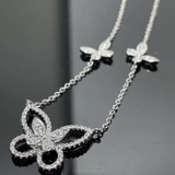 Модный бриллиантовый аксессуар, серебро 925 пробы, легкий роскошный стиль, изысканный стиль