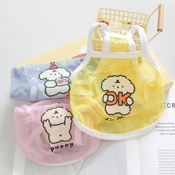 Original Cats and Dogs Spring and Summer Clothes Thin Cute Puppy Small Grid Vest Teddy Bitter Bear Short Small Size Dogs