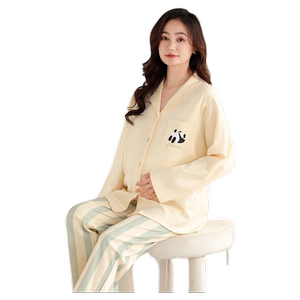 月子服春秋季孕妇棉质睡衣女夏薄款产后长袖吸汗透气哺乳喂奶套装