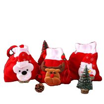 Cartoon gift bag gift socks gift wrapping gift bag non-woven Christmas gift bag Christmas gift bag drawstring