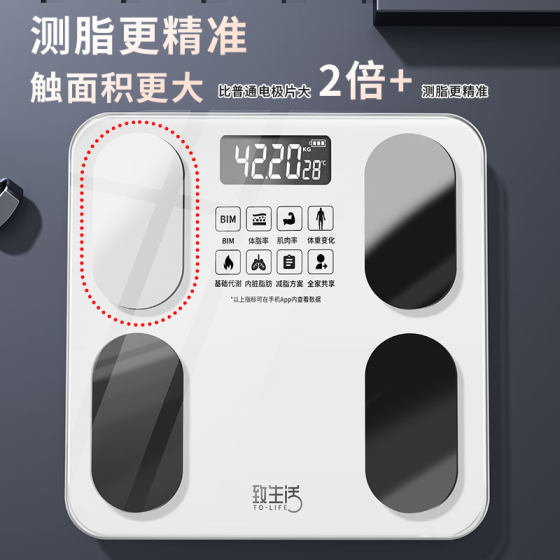 致生活体重秤家用精准减肥专用电子称宿舍女生减脂称重智能人体秤