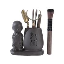 Purple Sand Tea Set Accessories Six Gentlemen Suit Tea Table Accessoires Large Total Tea Needle Tea Pinch Tea Spoon Raising Pot Pen Tea Table Supplies