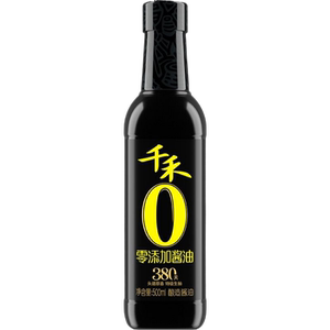 千禾零添加酱油380天500ml/瓶头道原香特级酱油生抽酿造炒菜调味