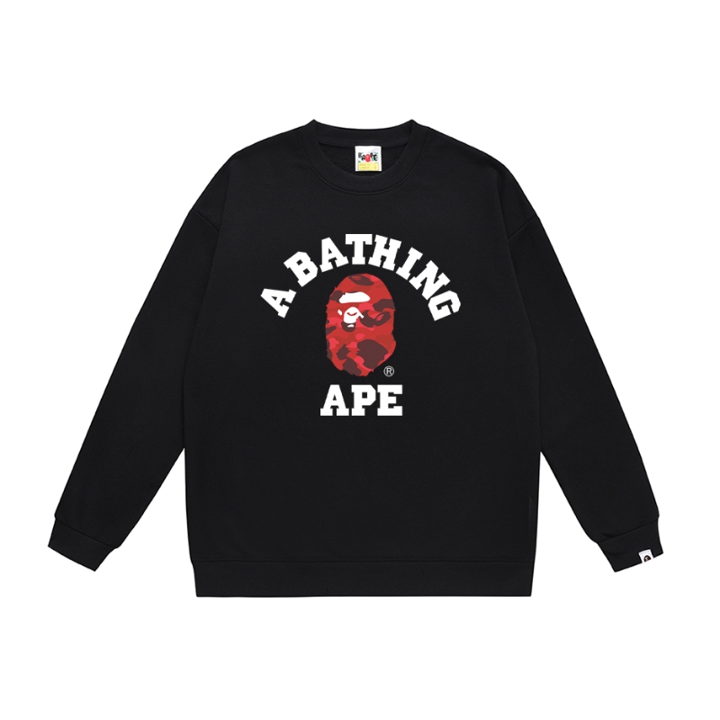 Trendy Brand Ape Crewneck Sweatshirt, High-Quality Version, Autumn and Winter Fleece-Lined Shark Bape Ape Camouflage Family Matching Outfit Trendy Brand Ape Crewneck Sweatshirt, High-Quality Version, Autumn and Winter Fleece-Lined Shark Bape Ape Camouflage Family Matching Outfit