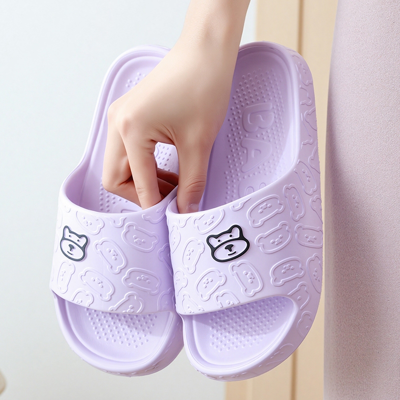 Eva Slippers with a Stepping-On-Clouds Feel for Summer Outdoor Use, Non-Slip Bathroom Sandals, Comfortable and Lightweight, Available in Purple, White, Soft Green, Starting from 1 Pair