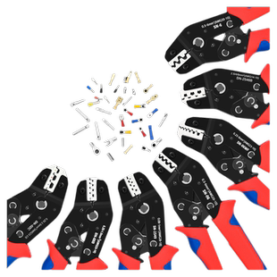 SN系列7.5寸压线钳端子压接钳棘轮式插簧RV预绝缘裸端子电线