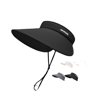 Ice silk sun protection hat big brim sun hat women uv proof men's empty top sun hat mk type foldable double sided