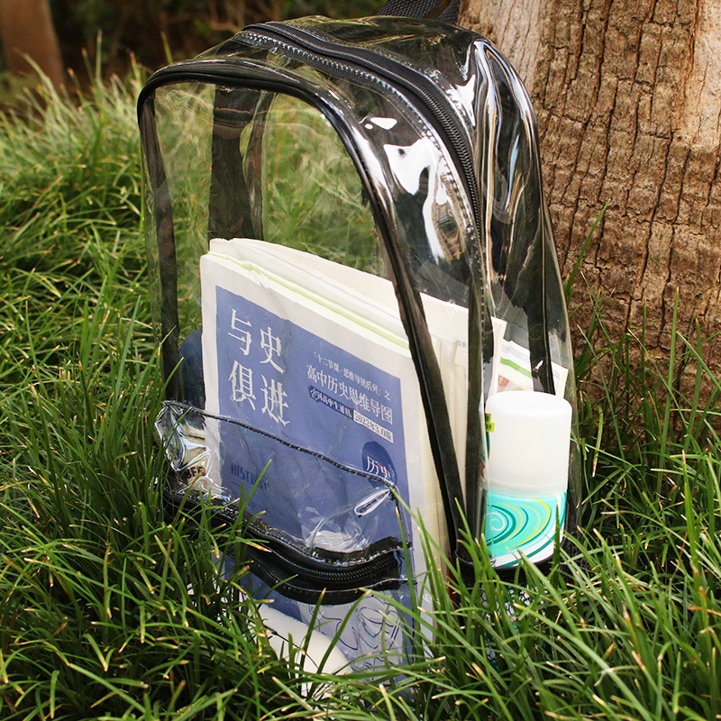 Hot-Selling In-Stock Transparent Backpack Pvc School Bag Transparent Pvc Backpack Jelly Bag Large Capacity Backpack