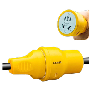 6000w三脚公母插头3脚连接大功率延长对接三孔漏电防漏家用防爆