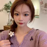 Свежая резинка для волос, простой и элегантный дизайн, в цветочек