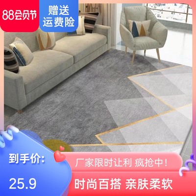 Carpet living room large area light luxury wind full bedroom bedside blanket home modern coffee table mat geometric minimalist floor mat