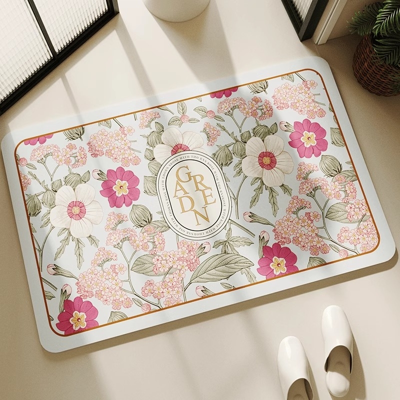 Bathroom Floor Mat Diatomaceous Earth Toilet Shower Absorbent Mat Entrance Quick-Dry Household Soft Non-Slip Foot Mat Bathroom Floor Mat Diatomaceous Earth Toilet Shower Absorbent Mat Entrance Quick-Dry Household Soft Non-Slip Foot Mat