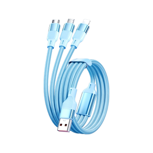 【新国标】三合一数据线充电器快充一拖三多功能线120W充电头套装带头适用苹果安卓手机通用usb车载typec插头