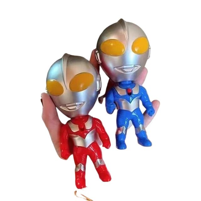 ວັນເດັກນ້ອຍ Press and Spin Ultraman New Toy Boy ຂອງຂວັນວັນເກີດ Tiga Doll Monster Top