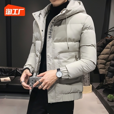 taobao agent Velvet winter men's demi-season trend down jacket, 2021 collection, increased thickness
