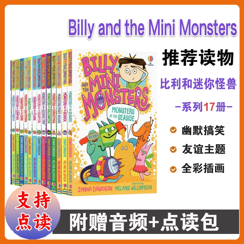 The 15-Volume Set of "Billy and the Mini Monsters" Is the Original English Version of the Full-Color Children's Humorous Chapter Book Series, Suitable for Students' English Reading, and the "Mini Monsters Usborne Adventures" Series
