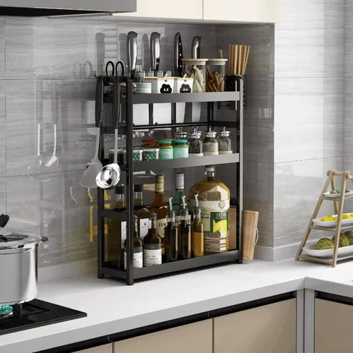 Кухонная многофункциональная полка для хранения приправ, подставка для палочек для еды, многослойный ящик для хранения приправ на столешнице, подставка для масла, соли, соуса и уксуса