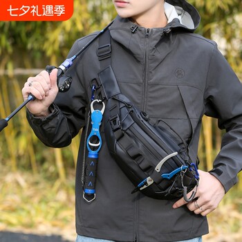 New luya bag multifunctional waist bag waterproof outdoor sports telescopic rod storage small objects men's and women's crossbody backpack