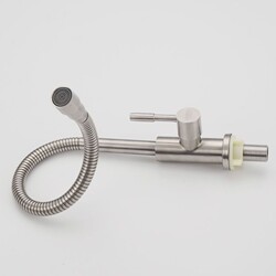 Stainless Steel 304 Faucet Kitchen Faucet Single Cold Sink For Home Wall-Mounted Swivel Basin Washbasin Single Hole