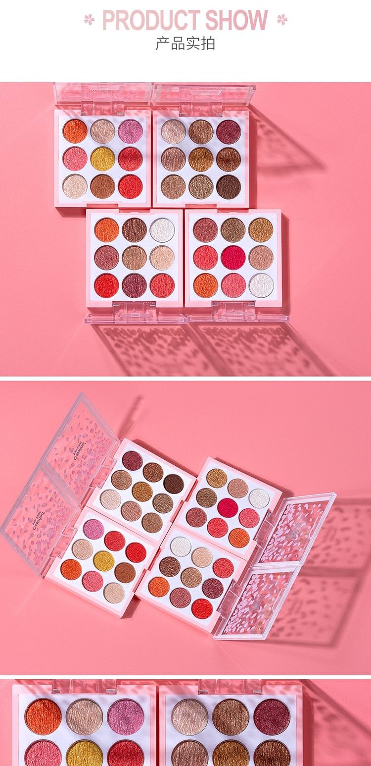 Colorina Pro-Artist Jiugongge Eyeshadow Pallet Pearlescent Pumpkin Powder Gold nghiền khoai tây Eyeshadow - Bóng mắt bảng mắt colourpop 24 ô