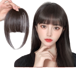 真发齐刘海假发女漫画刘海假发片假刘海自然前额头帘流海头发发际