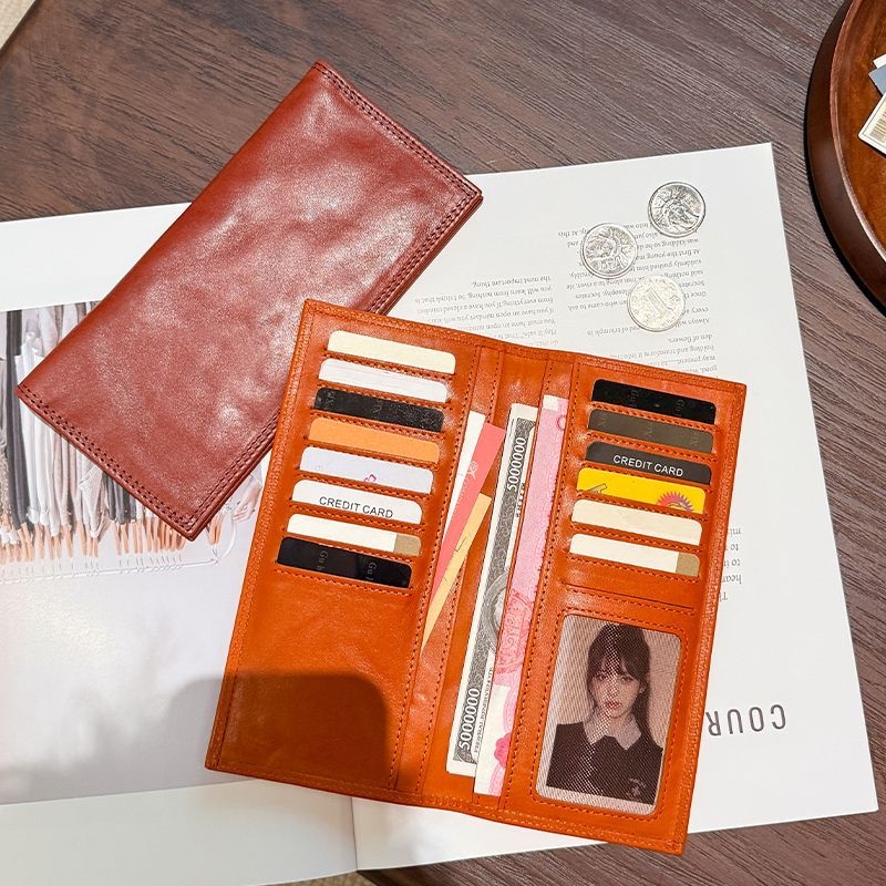 2026 New Style Plain Heart-Shaped Wallet for Women, Long Wallet with Multiple Card Slots and Clasp for Mobile Phone, Women's Long Wallet