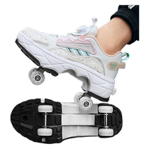 2024 new heelys shoes for boys and girls roller skates explosive walking shoes adult pulley shoes retractable four wheels