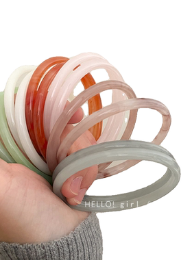 玻璃仿玉手镯细手镯叮当响叮当镯汉服配饰手镯禁步环圈