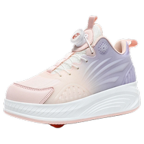 Heelys shoes for girls and children girls mesh boys invisible four-wheel retractable roller shoes brand sports shoes