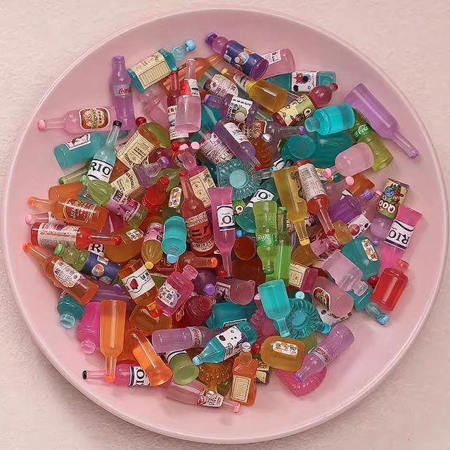 Luminous bottle DIY Internet celebrity Douyin miniature objects beverage wine bottle food play blind bag accessories accessories materials