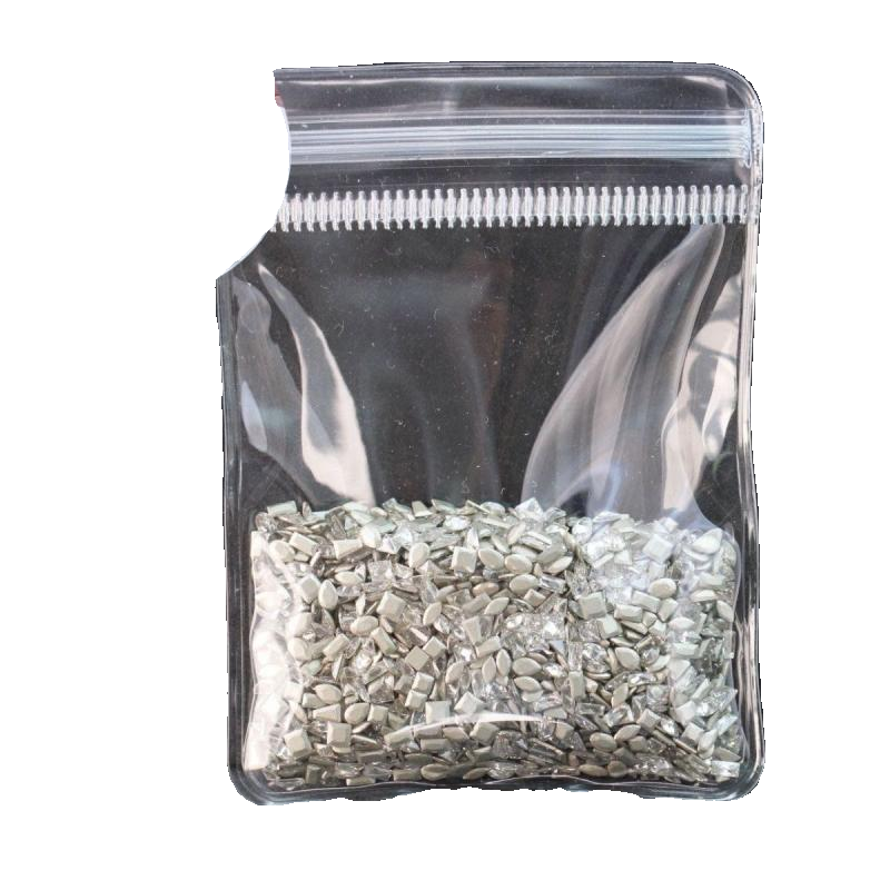 美甲饰品5A锆石倒边平底透白色迷你小号混装锆石爆闪美甲钻超闪