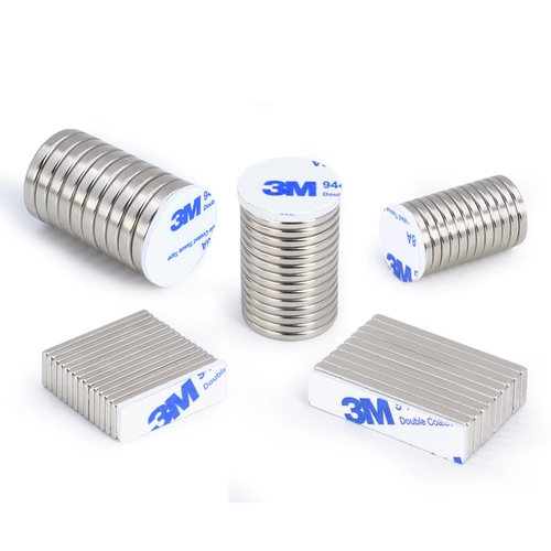 Мощный магнитный сильный магнит, клейкий круглый магнит на холодильник, прямоугольный двусторонний скотч