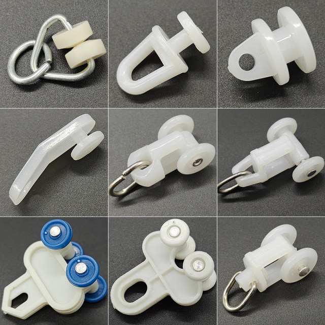 ມໍລະສຸມ curtain track pulley hook accessories roller door curtain buckle curved rail slide rail wheel track