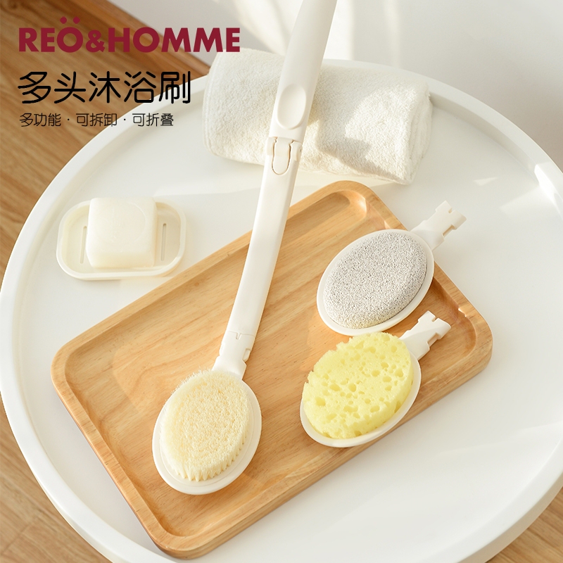 Bath Scrubbing Tool with Long Handle and Soft Bristles, Bath Brush, Bath Towel, Back Scrubber, Self-Use Back Scrubber, Replaceable Bath Brush Bath Scrubbing Tool with Long Handle and Soft Bristles, Bath Brush, Bath Towel, Back Scrubber, Self-Use Back Scrubber, Replaceable Bath Brush