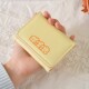 Simple and versatile little cheese Japanese cute wallet card holder short female cartoon tri-fold folding small wallet