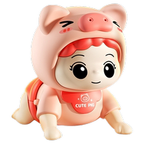 Baby toys 0 to 1 years old guide learning crawling practice head-up training artifact newborn early education baby electric crawling doll