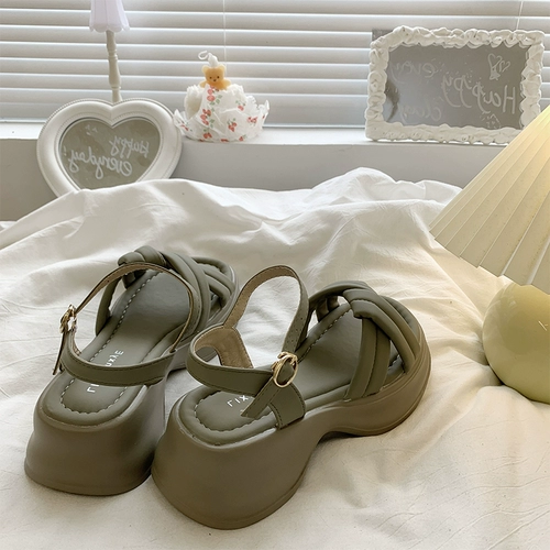 Летние сандалии, подходит с юбкой на платформе, пляжная обувь, изысканный стиль