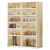 Installation-free shoe cabinet dust-proof transparent multi-layer multi-functional shoe rack space-saving shoe storage artifact foldable shoe box
