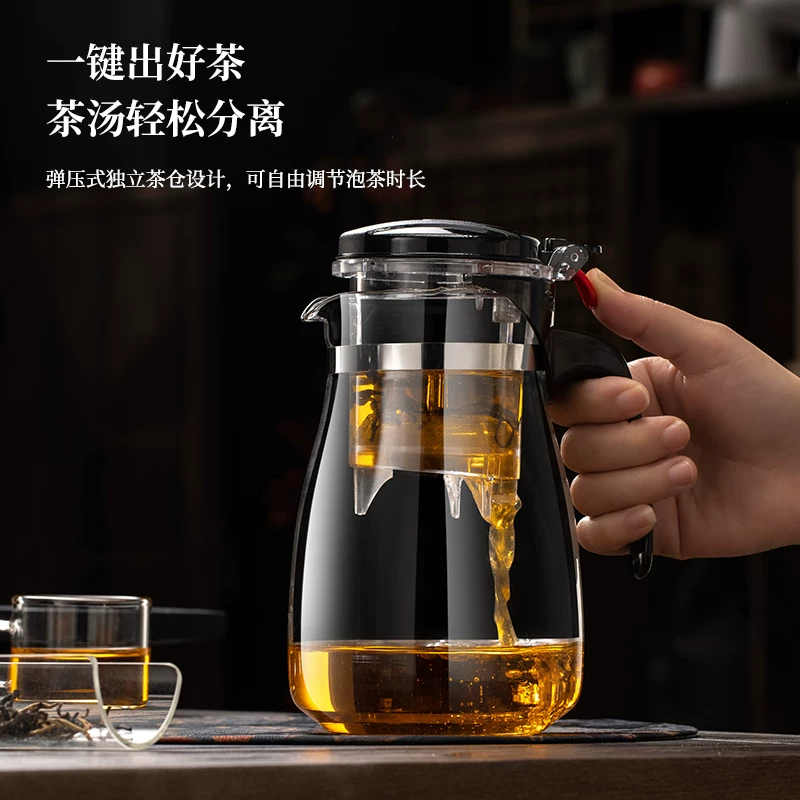 Glass tea set, filter, teapot, increased thickness