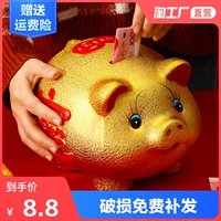 Деньги Золотой свиньи могут быть сохранены, использование взрослых детей детей, большую мощность, креативность, простая интернет -знаменитость современная